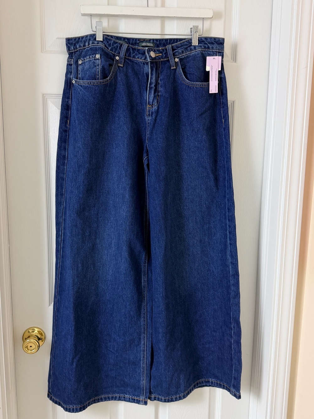 wild fable Dark Blue mid-rise Ultra Wide-Leg Jeans size 12 NWT
